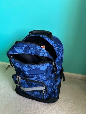 Blue Floral Men's Backpack - Casual Travel Pack